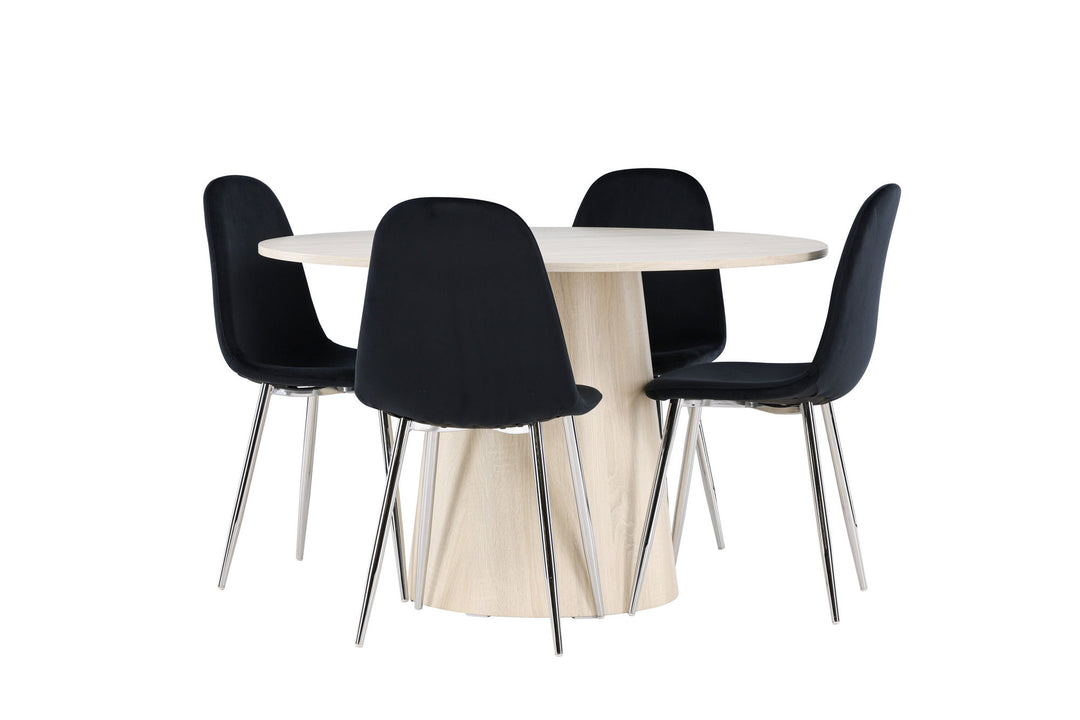 Venture Home Lanzo Dining Table with Polar Dining Chair