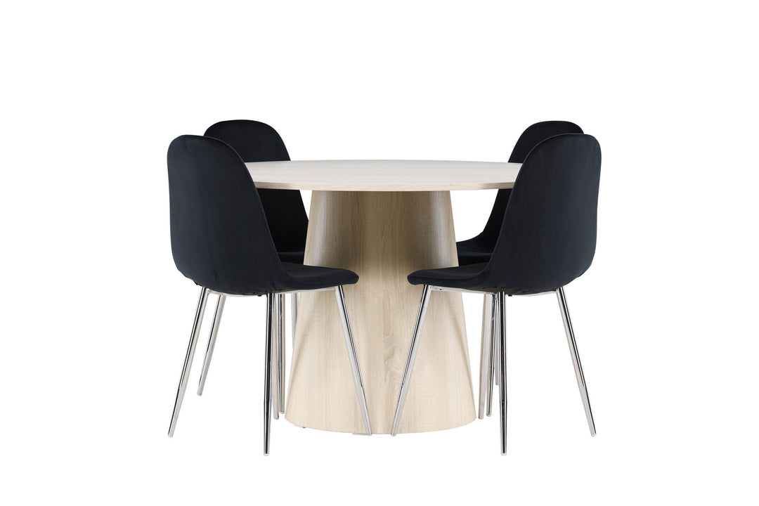 Venture Home Lanzo Dining Table with Polar Dining Chair