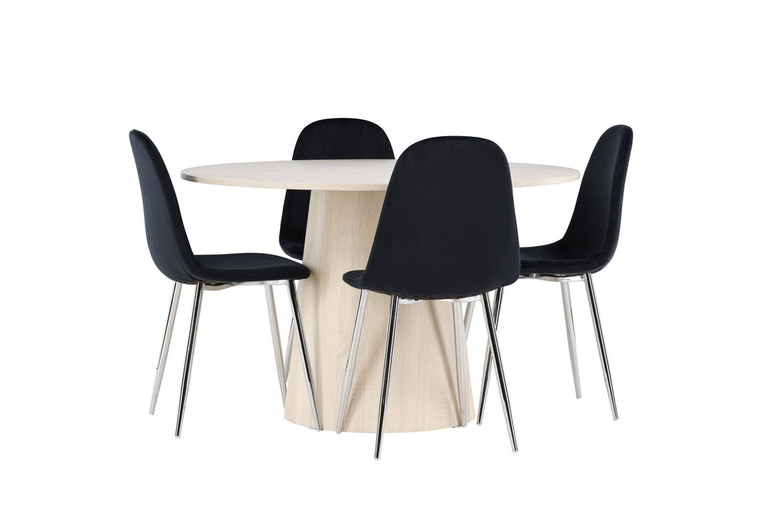 Venture Home Lanzo Dining Table with Polar Dining Chair