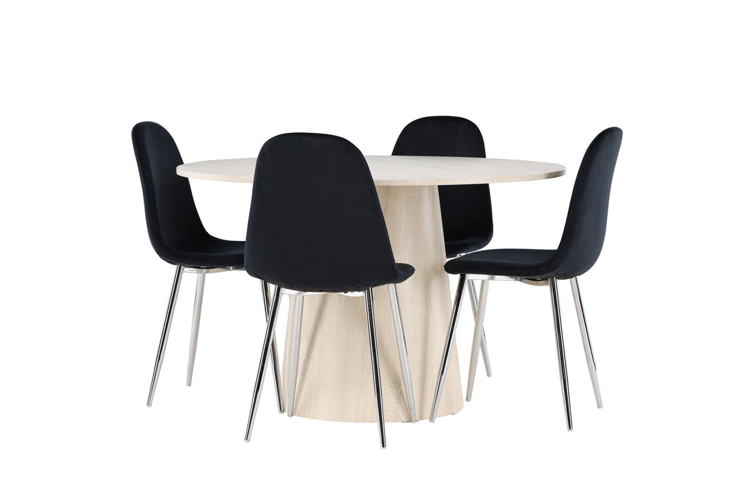 Venture Home Lanzo Dining Table with Polar Dining Chair