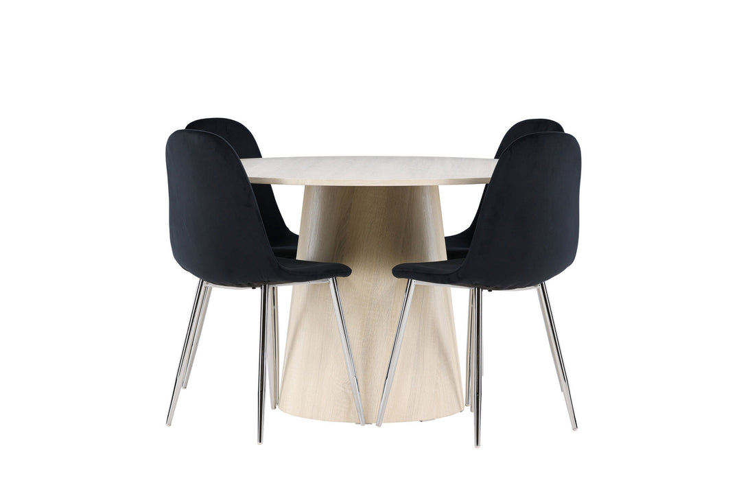 Venture Home Lanzo Dining Table with Polar Dining Chair