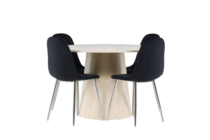 Venture Home Lanzo Dining Table with Polar Dining Chair