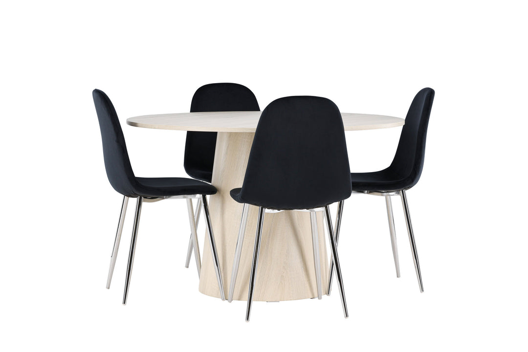 Venture Home Lanzo Dining Table with Polar Dining Chair