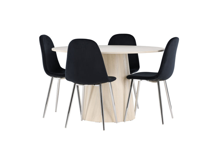 Venture Home Lanzo Dining Table with Polar Dining Chair