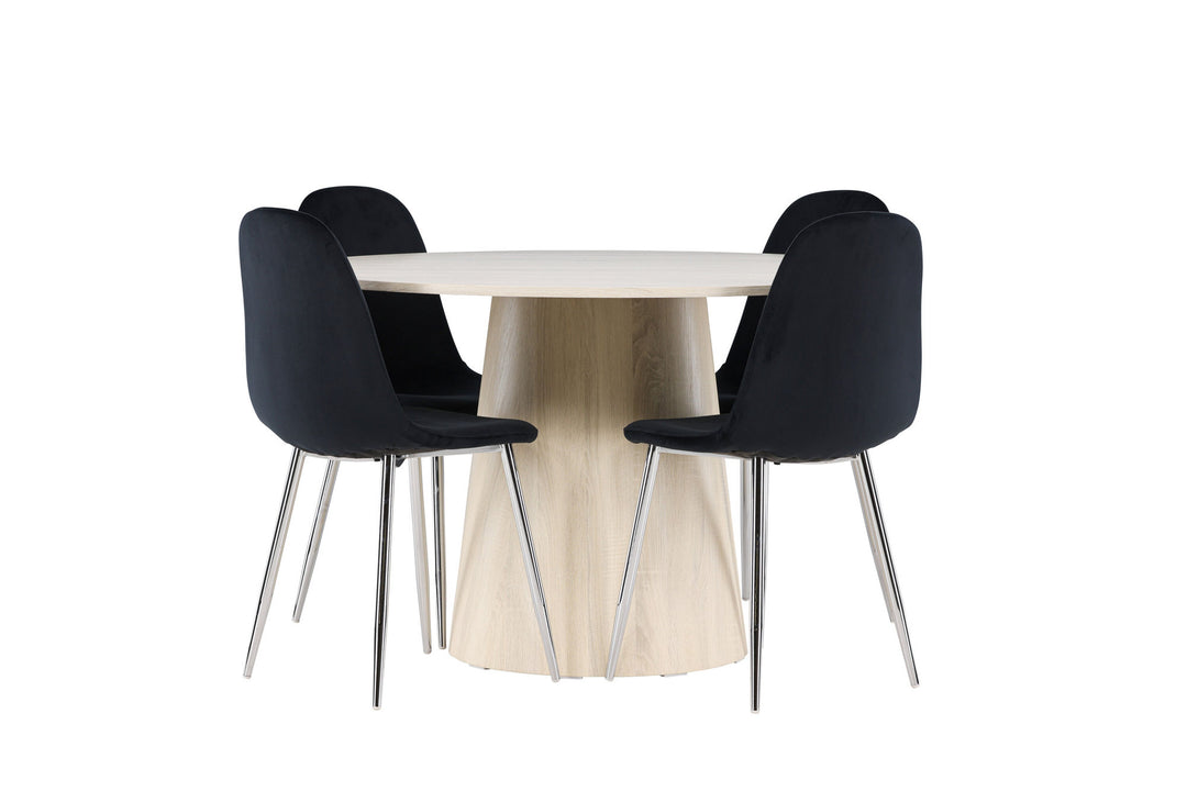Venture Home Lanzo Dining Table with Polar Dining Chair