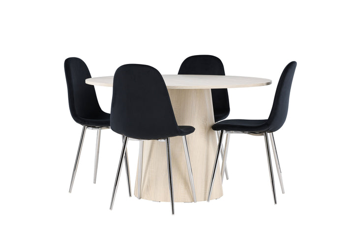 Venture Home Lanzo Dining Table with Polar Dining Chair