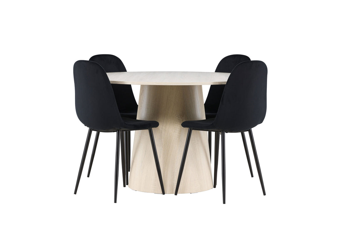 Venture Home Lanzo Dining Table with Polar Dining Chair