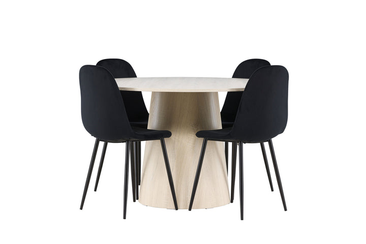 Venture Home Lanzo Dining Table with Polar Dining Chair