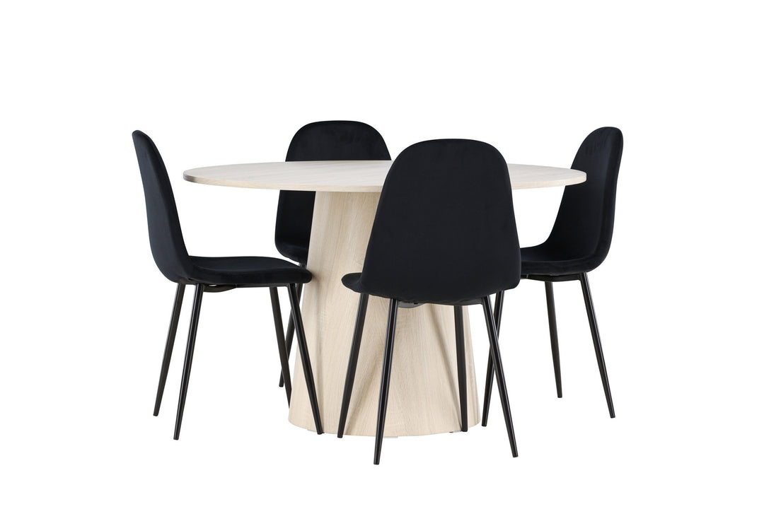 Venture Home Lanzo Dining Table with Polar Dining Chair