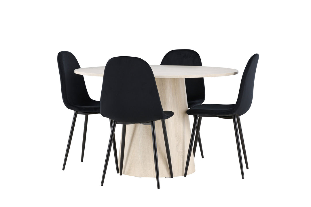 Venture Home Lanzo Dining Table with Polar Dining Chair