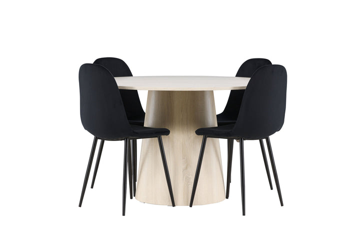 Venture Home Lanzo Dining Table with Polar Dining Chair