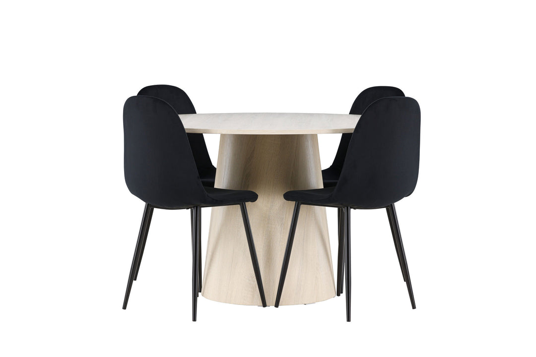 Venture Home Lanzo Dining Table with Polar Dining Chair