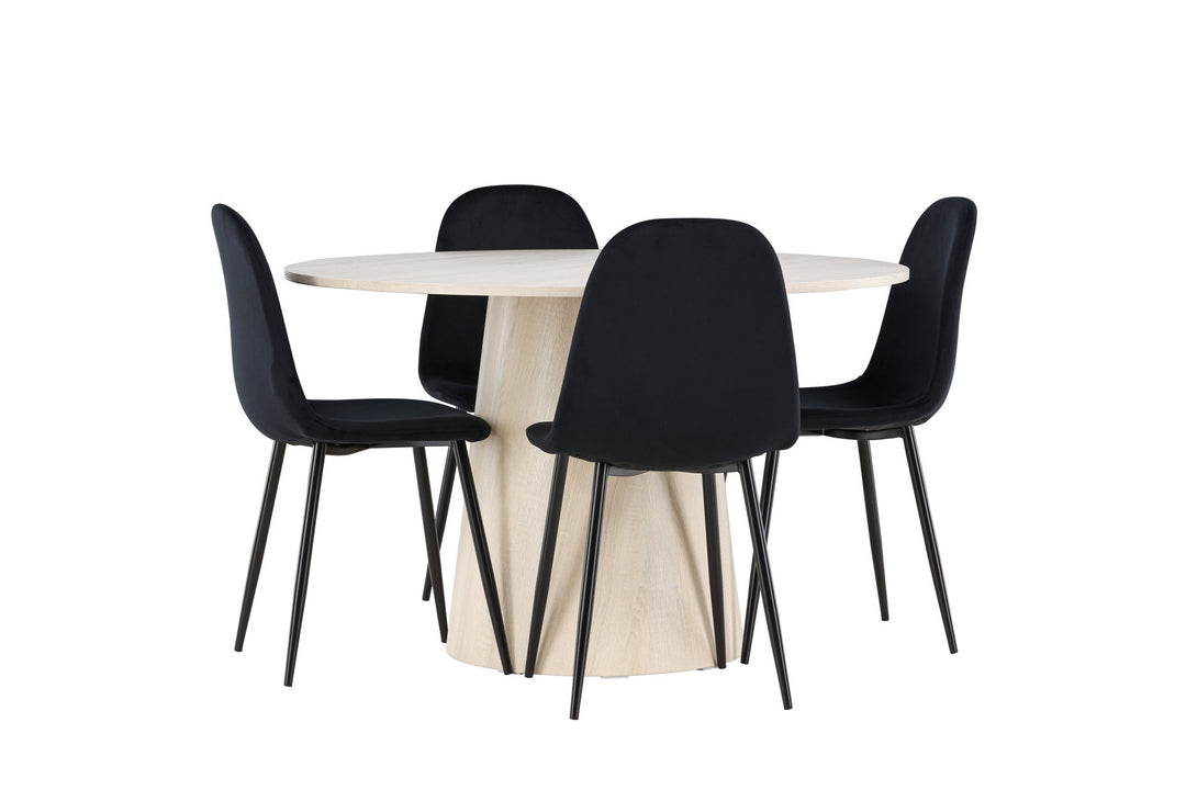 Venture Home Lanzo Dining Table with Polar Dining Chair