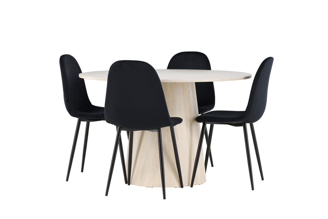 Venture Home Lanzo Dining Table with Polar Dining Chair