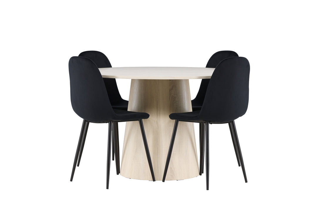 Venture Home Lanzo Dining Table with Polar Dining Chair