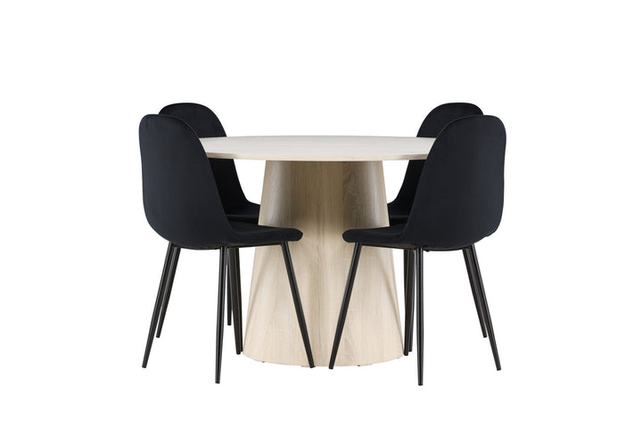Venture Home Lanzo Dining Table with Polar Dining Chair