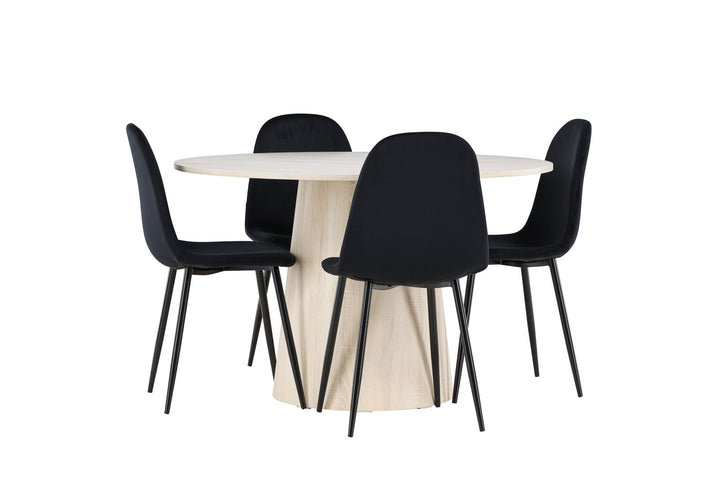 Venture Home Lanzo Dining Table with Polar Dining Chair