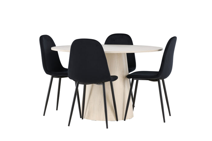 Venture Home Lanzo Dining Table with Polar Dining Chair