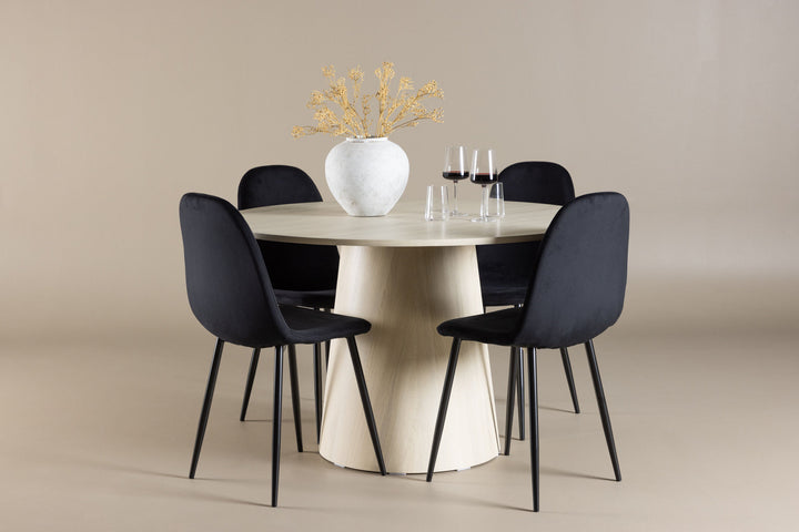Venture Home Lanzo Dining Table with Polar Dining Chair