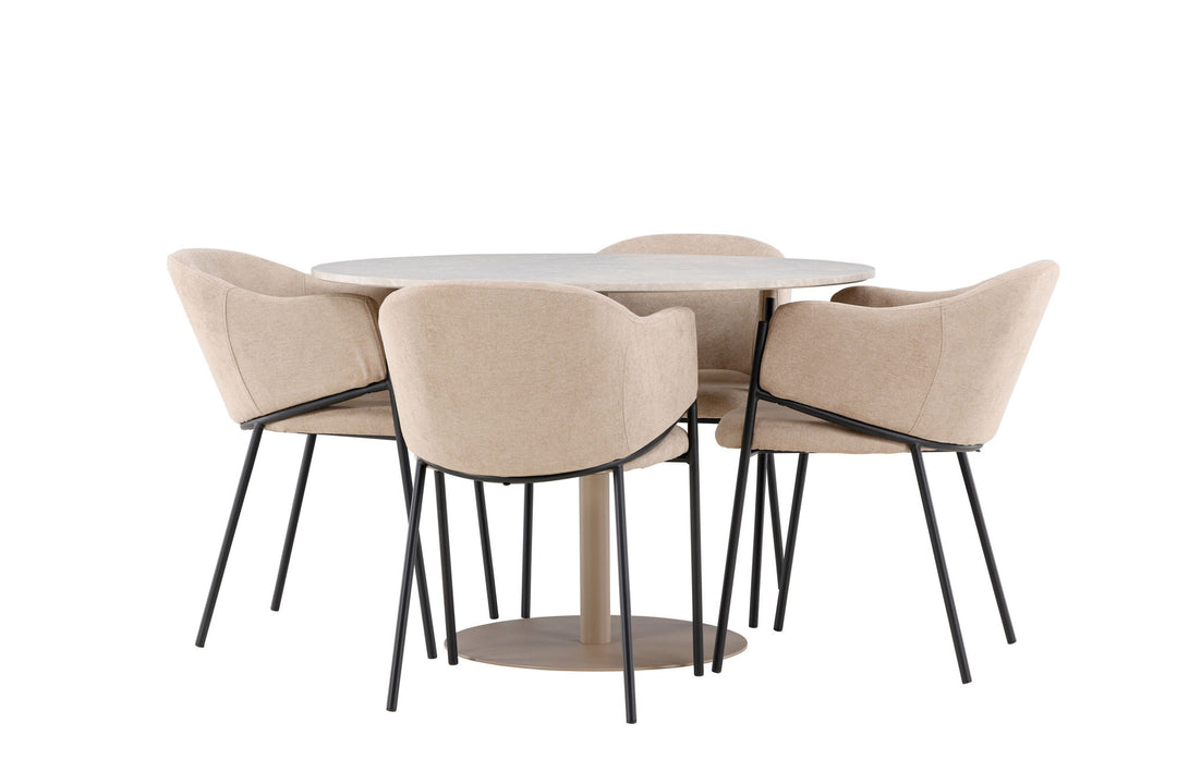 Venture Home Lycke Dining Table with Evelina Dining Chair