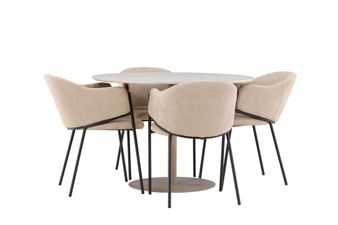 Venture Home Lycke Dining Table with Evelina Dining Chair
