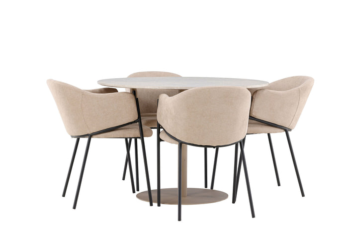 Venture Home Lycke Dining Table with Evelina Dining Chair