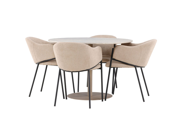 Venture Home Lycke Dining Table with Evelina Dining Chair