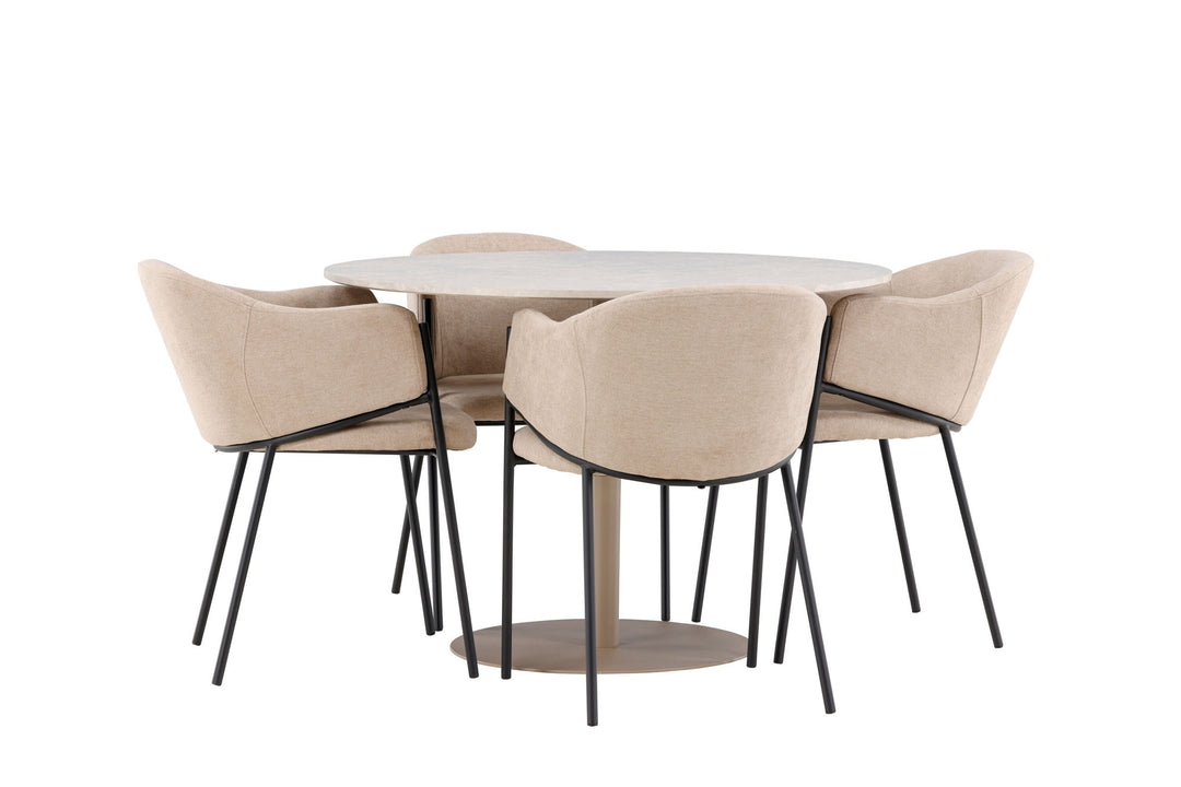 Venture Home Lycke Dining Table with Evelina Dining Chair
