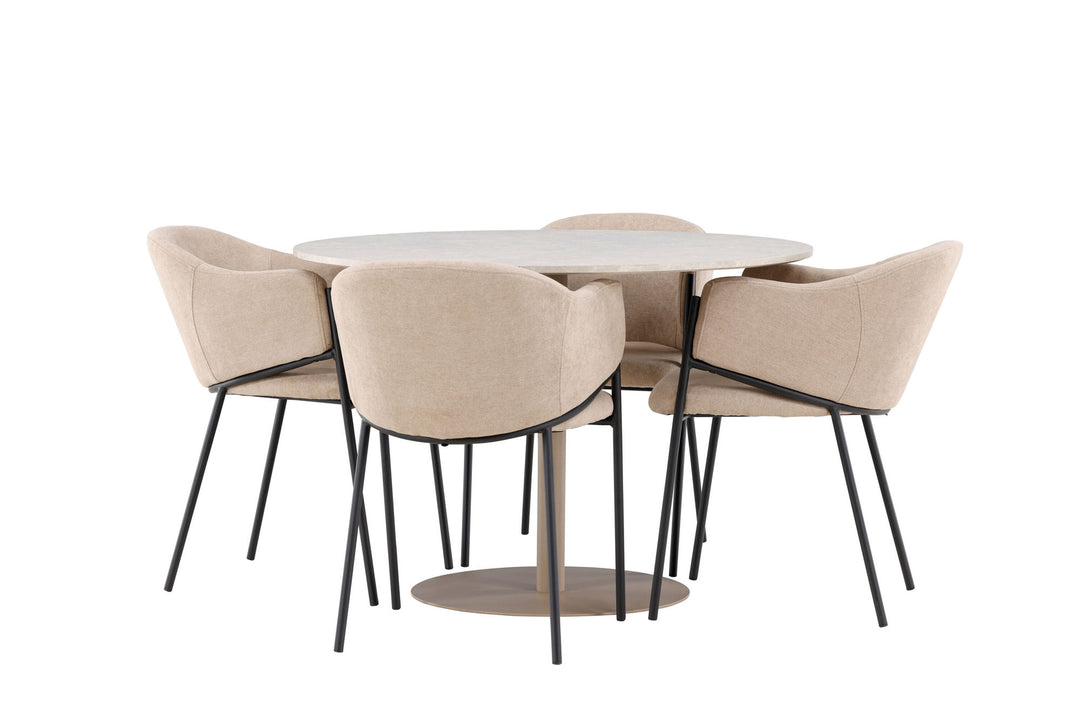 Venture Home Lycke Dining Table with Evelina Dining Chair
