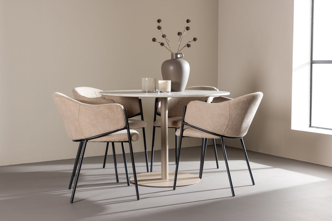 Venture Home Lycke Dining Table with Evelina Dining Chair