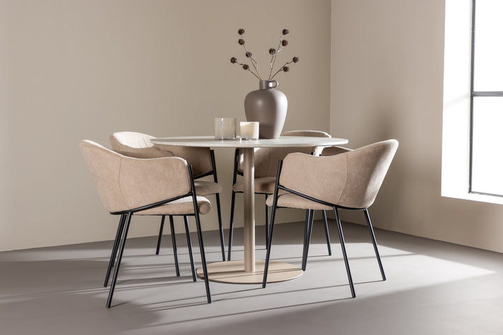 Venture Home Lycke Dining Table with Evelina Dining Chair