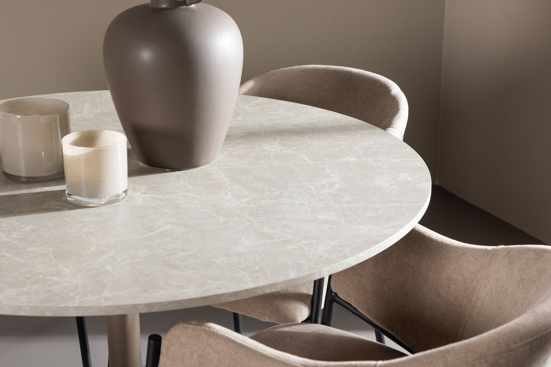 Venture Home Lycke Dining Table with Evelina Dining Chair