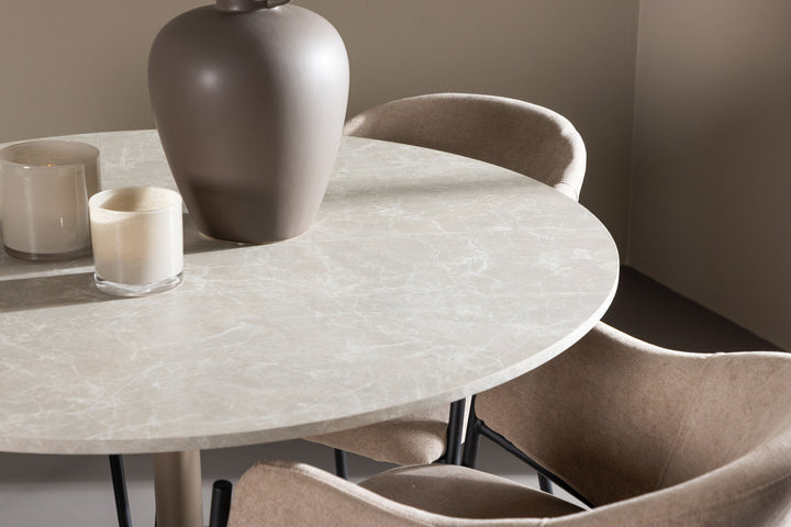 Venture Home Lycke Dining Table with Evelina Dining Chair
