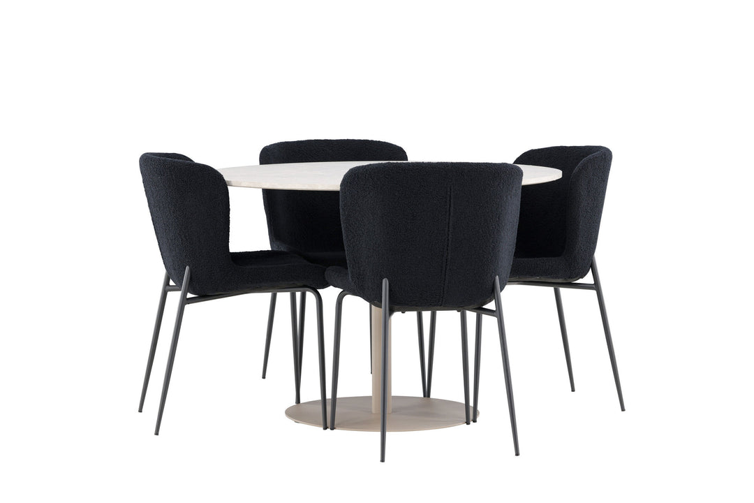 Venture Home Lycke Dining Table with Modesto Dining Chair