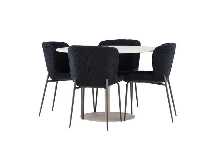 Venture Home Lycke Dining Table with Modesto Dining Chair