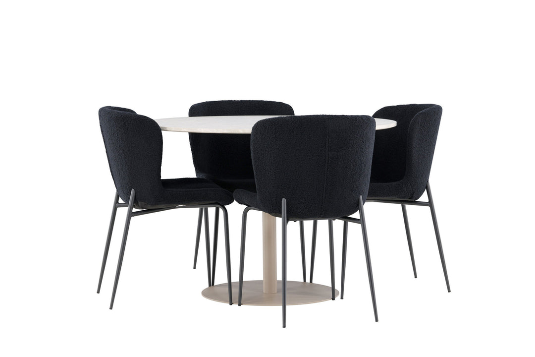 Venture Home Lycke Dining Table with Modesto Dining Chair