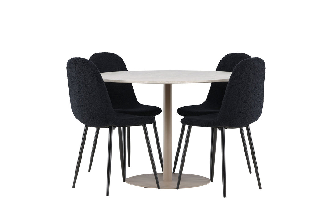 Venture Home Lycke Dining Table with Polar Dining Chair