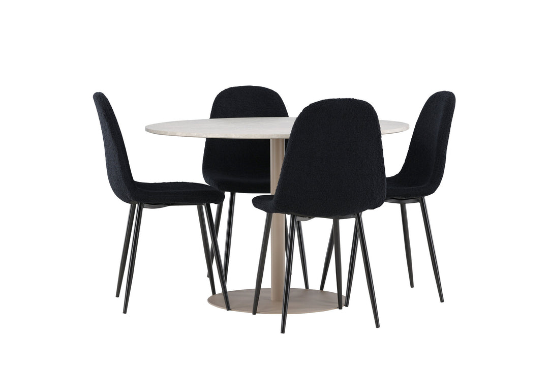 Venture Home Lycke Dining Table with Polar Dining Chair