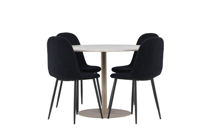 Venture Home Lycke Dining Table with Polar Dining Chair