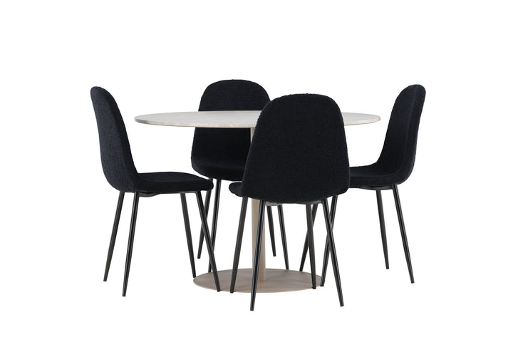 Venture Home Lycke Dining Table with Polar Dining Chair
