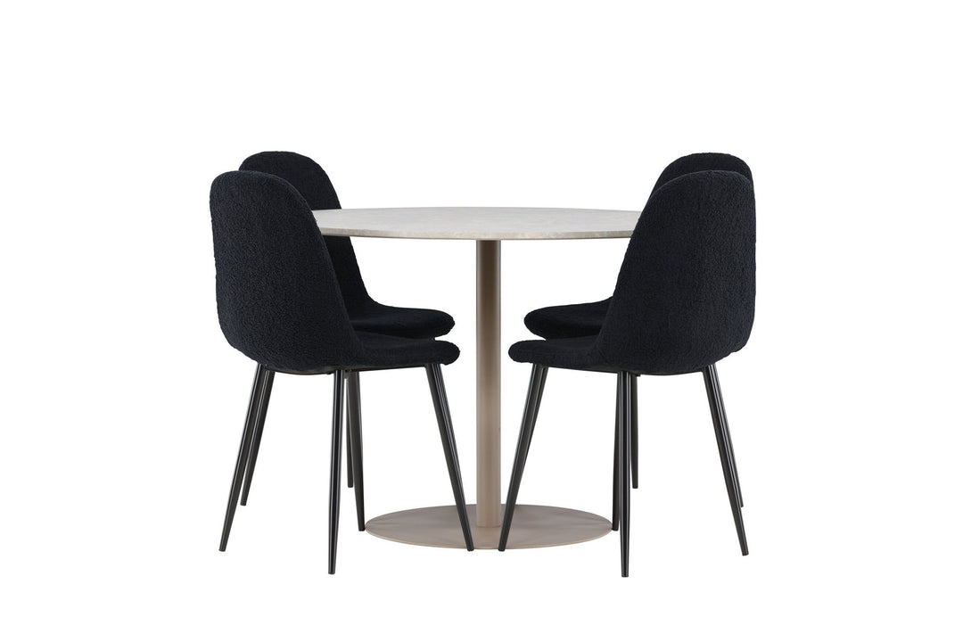 Venture Home Lycke Dining Table with Polar Dining Chair