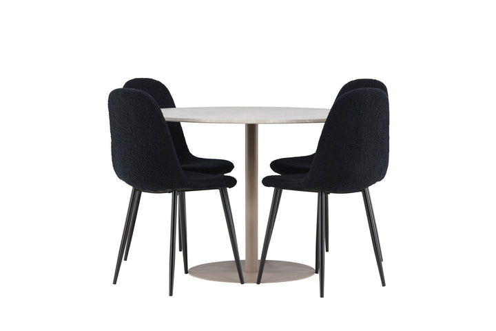 Venture Home Lycke Dining Table with Polar Dining Chair