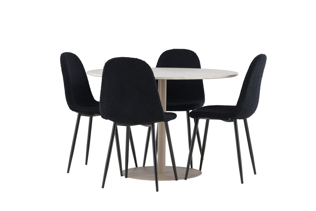 Venture Home Lycke Dining Table with Polar Dining Chair