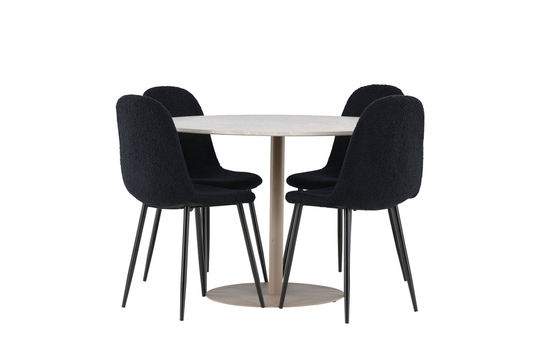 Venture Home Lycke Dining Table with Polar Dining Chair