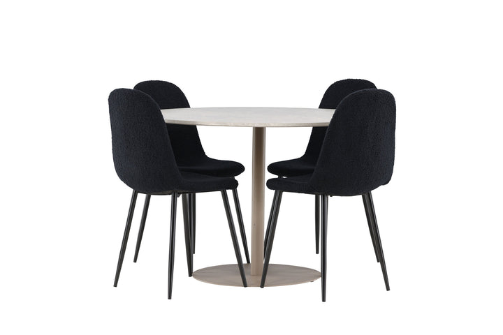 Venture Home Lycke Dining Table with Polar Dining Chair