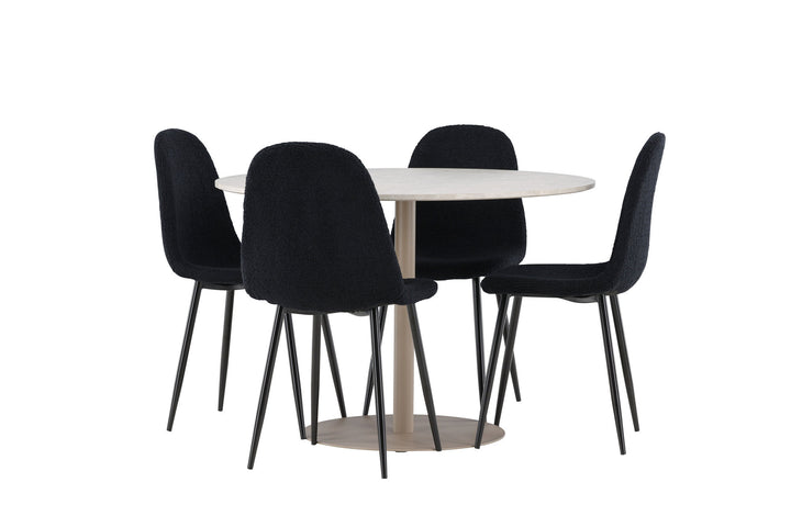 Venture Home Lycke Dining Table with Polar Dining Chair