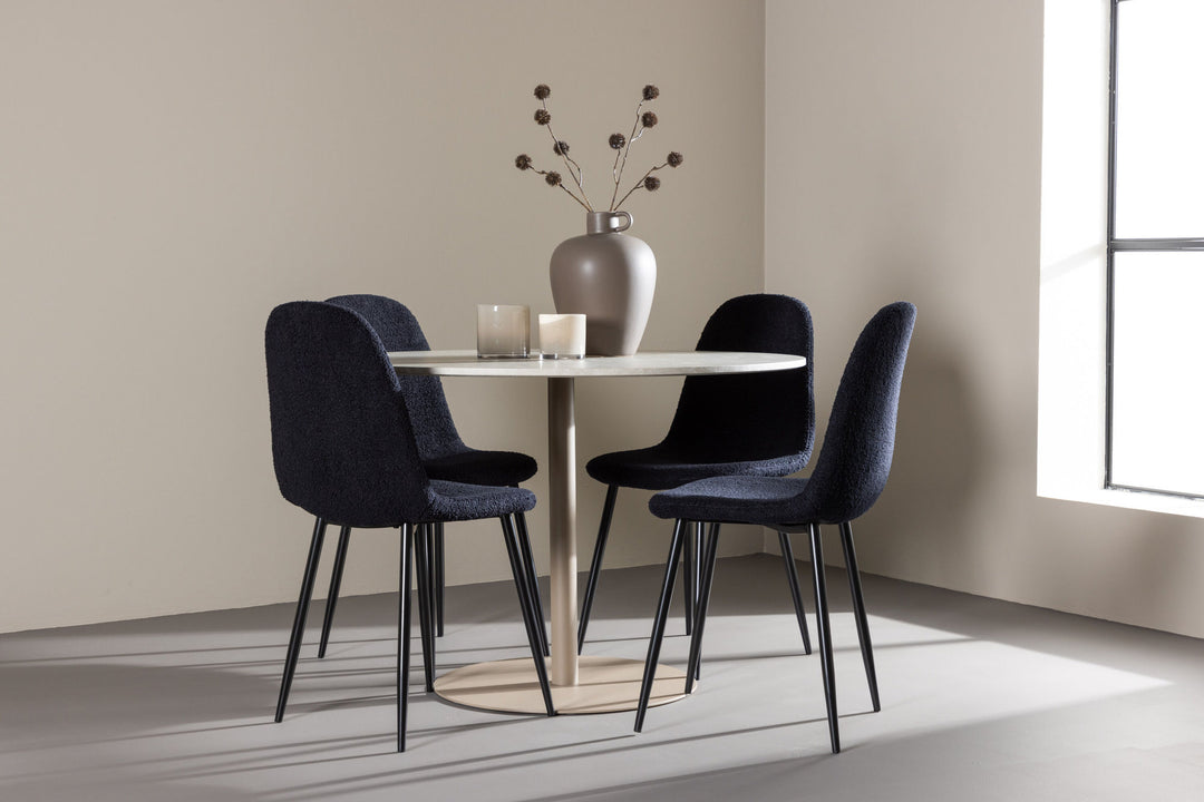 Venture Home Lycke Dining Table with Polar Dining Chair