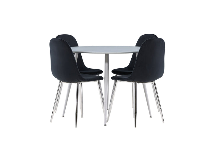 Venture Home Plaza Dining Table with Polar Dining Chair