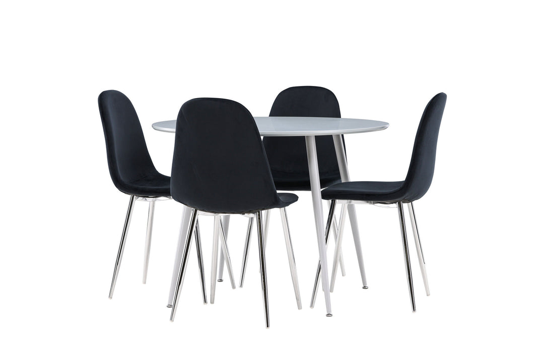 Venture Home Plaza Dining Table with Polar Dining Chair