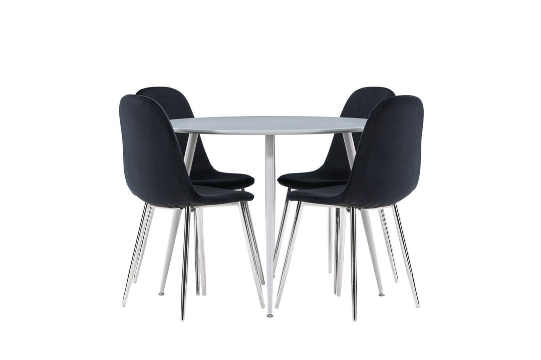 Venture Home Plaza Dining Table with Polar Dining Chair